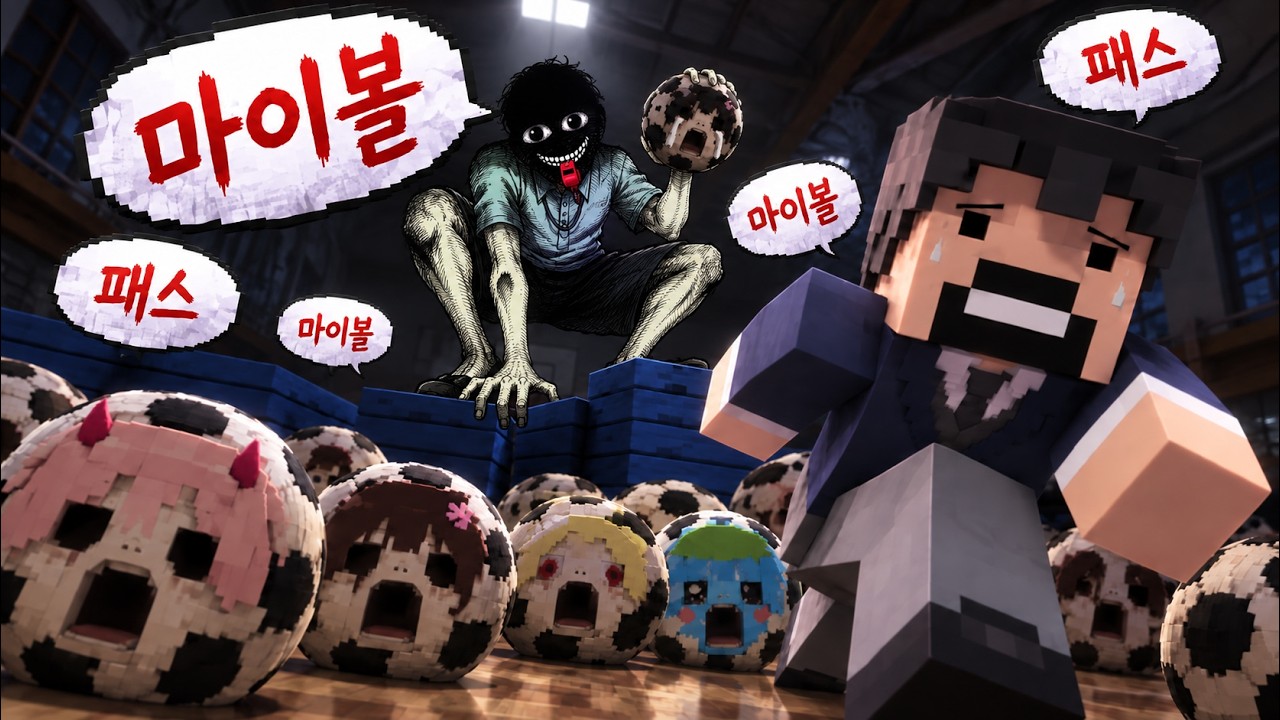 공에 맞으면 축구공이 됩니다… 미친 체육시간 [44교시: 생존수업 패러디]