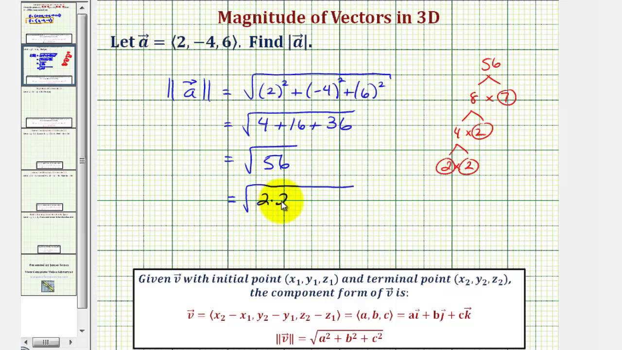 Ex: Find the Magnitude of a Vector in 18D