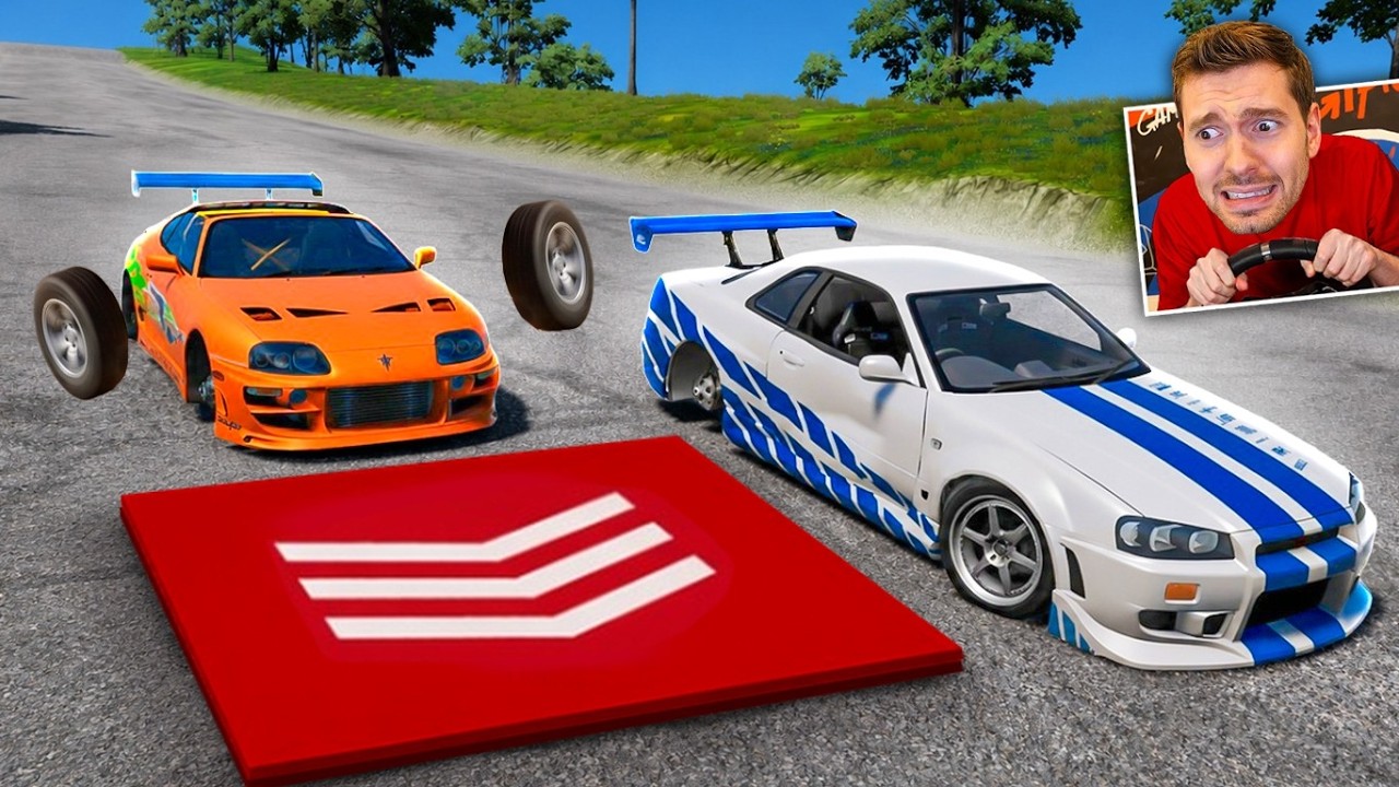 CARRO vs 1000 km/h em 1 SEGUNDO no BeamNG Drive!