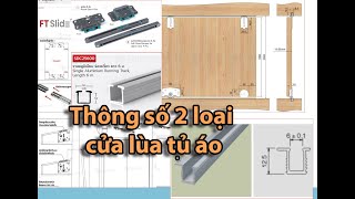 Khoale| Thông số cửa lùa tủ áo| 2 loại cửa lùa phổ biến