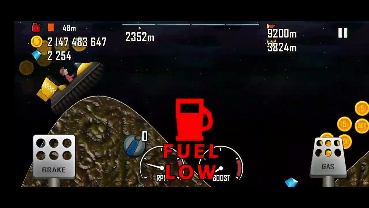 Hill Climb Racing 3 (MOD) Hovercraft + Mega Alien Planet 3840m (full run)