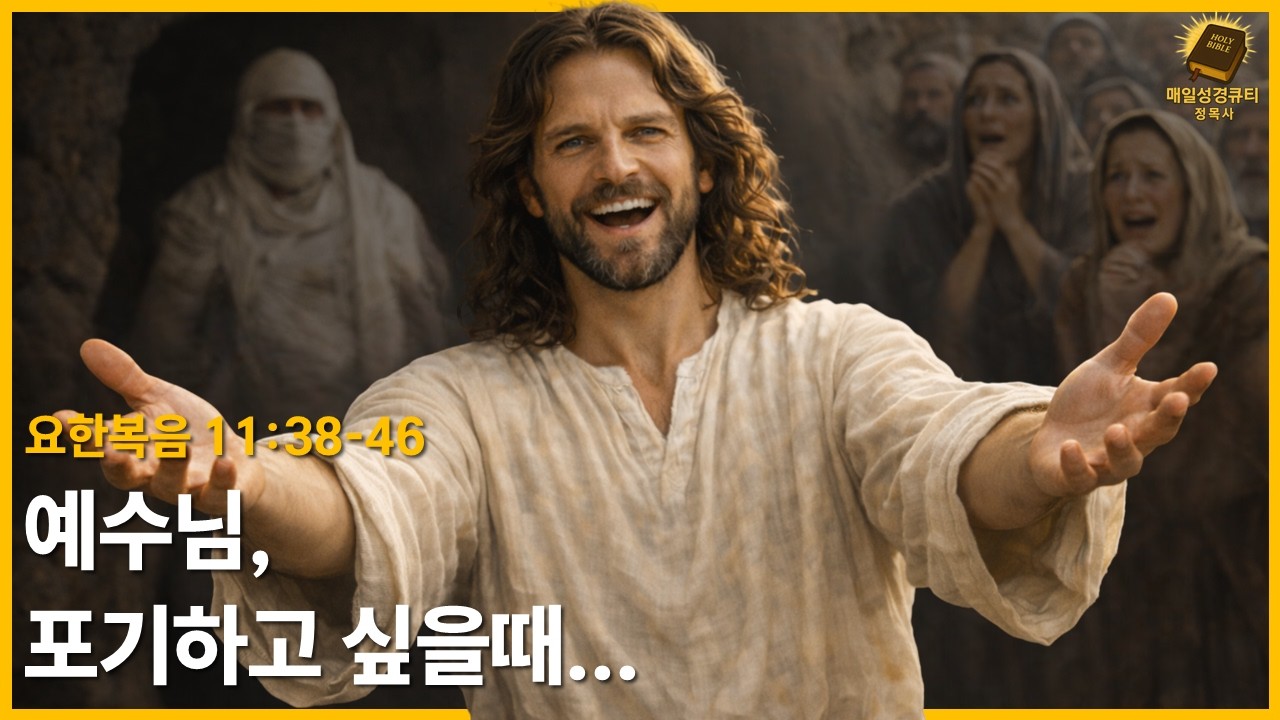 예수님, 포기하고 싶을때... | 요한복음 11:38-46 | 매일성경큐티