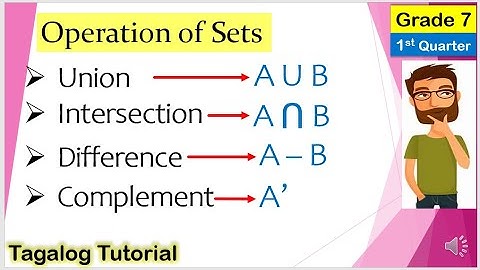[Tagalog] Operation of Sets #Union #IntersectionOfSets #DifferenceOfSet #Mathematics7 #FirstQuarter