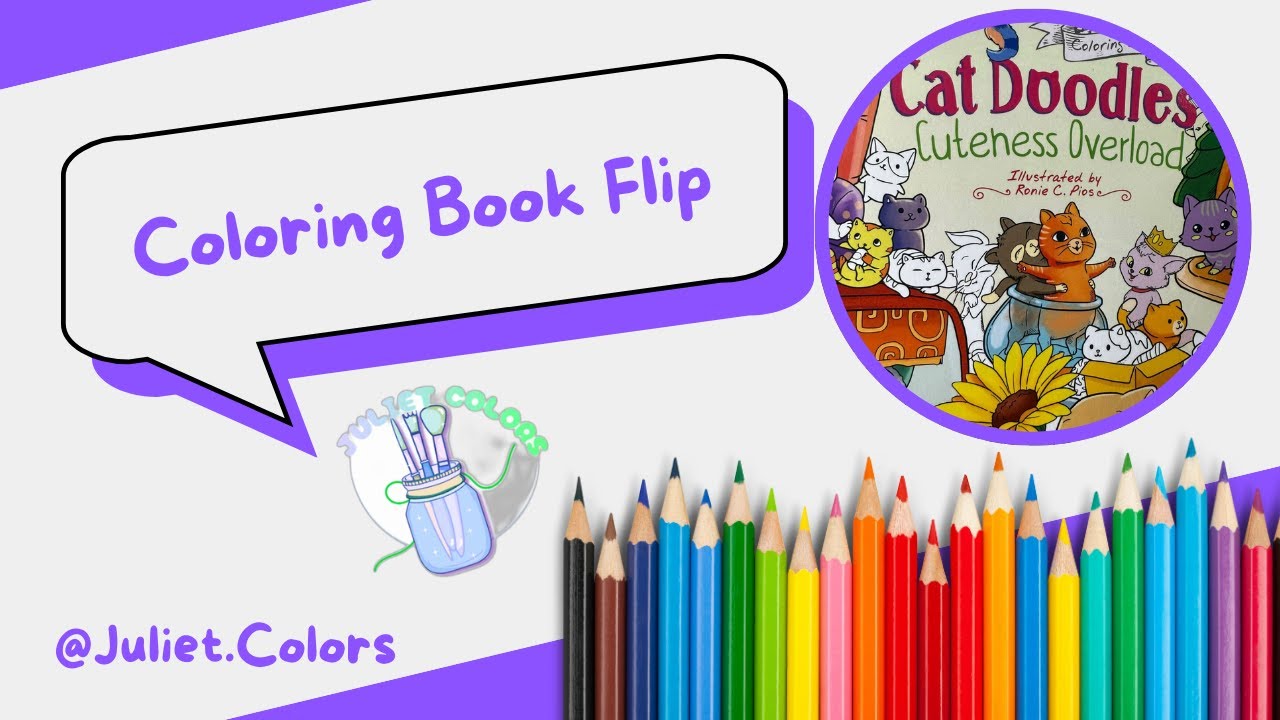 Cat Doodles: Cuteness Overload Coloring Book Flip - YouTube