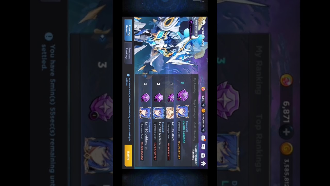 last week's world boss ranking. +10b added dmg😲 