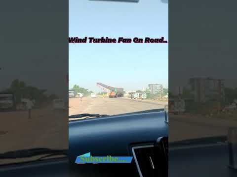 Wind Turbine Fan on Road