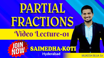 PARTIAL FRACTIONS ||  || DIPLOMA I SEM || VIDEO-01 || SAIMEDHA KOTI- HYD || 9246212138