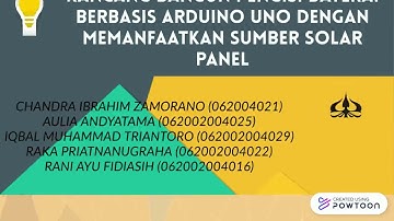 RANCANG BANGUN PENGISI BATERAI BERBASIS ARDUINO UNO DENGAN MEMANFAATKAN SUMBER SOLAR PANEL