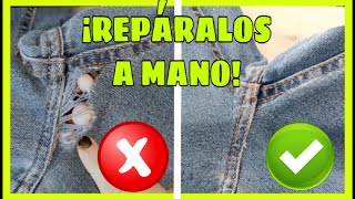 Fantástico Asi Reparé Un Pantalon Vaquero Roto Sin Que Se Vea La Costura - Puntada Invisible