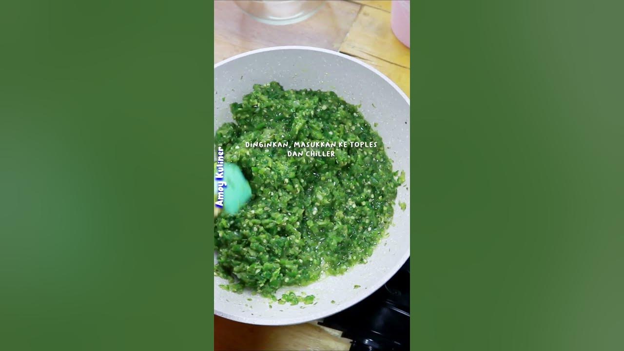 Resep sambal cabe hijau simpel dan enak | cara masak cabe ijo | #MUKBANG  #AMOYKULINER