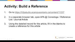 Part 7: Research and Referencing Skills (NURS8015) In Text Citation and Referencing
