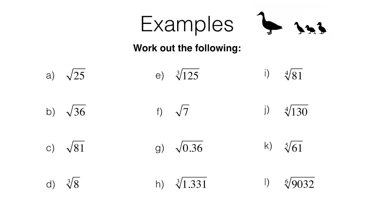 BossMaths N6a Using powers and roots (video 2 of 2 roots) YouTube