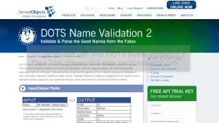 DOTS Name Validation | Service Objects