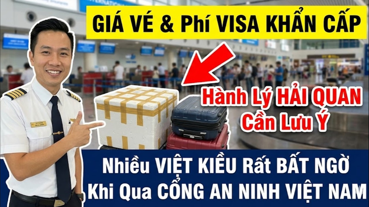 Bí Mật GIÁ VÉ, VISA KHẨN & Những BẤT NGỜ Tại CỔNG AN NINH Sân Bay Mà VIỆT KIỀU Cần Phải Biết