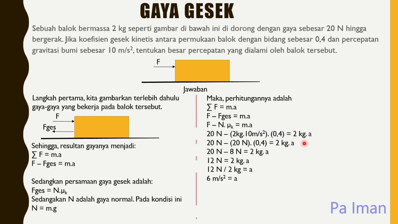 Gaya Gesek Kinetis 