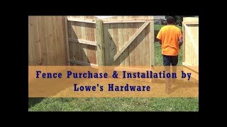 Fence Installation by Lowe's Hardware