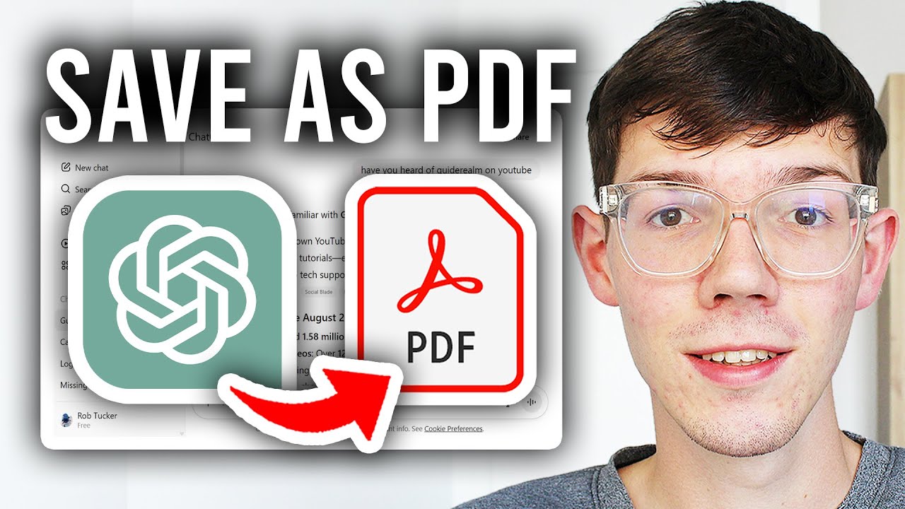 How To Save ChatGPT Conversation As PDF - Step By Step - YouTube