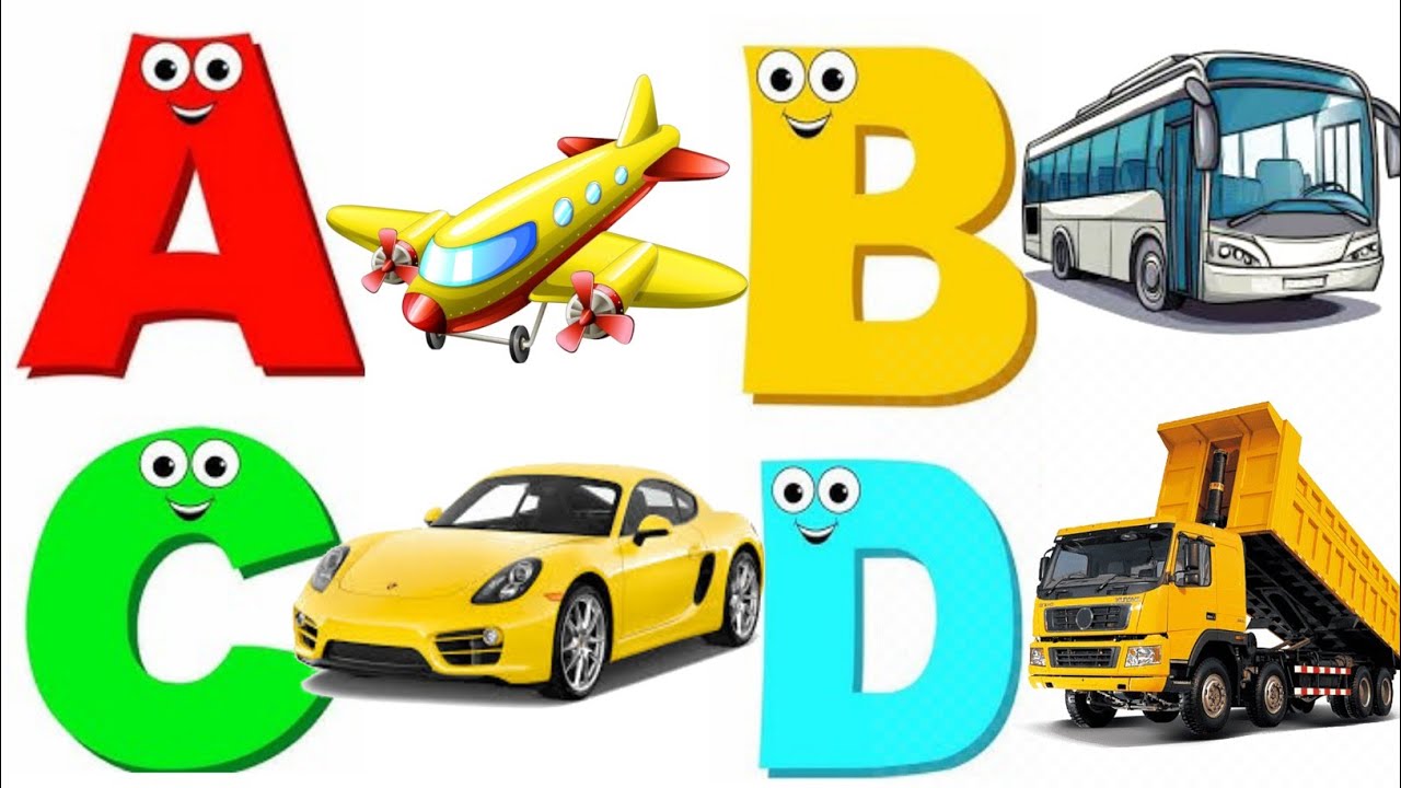 ABC Vehicle Phonics Song 🚗🚁 | Learn Alphabet with Vehicles for Kids ...