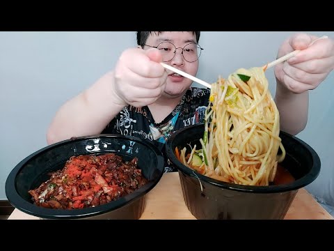 간짜장곱빼기+짬뽕곱빼기+<strong>공기밥</strong> 리얼사운드 먹방 ASMR MUKBANG Eating Sound