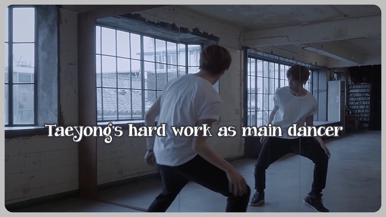 Taeyong training and perfecting his dance skills