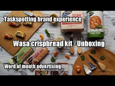 Taskspotting| Wasa crispbread - Unboxing experience kit | Word of mouth advertising | Aleenopedia