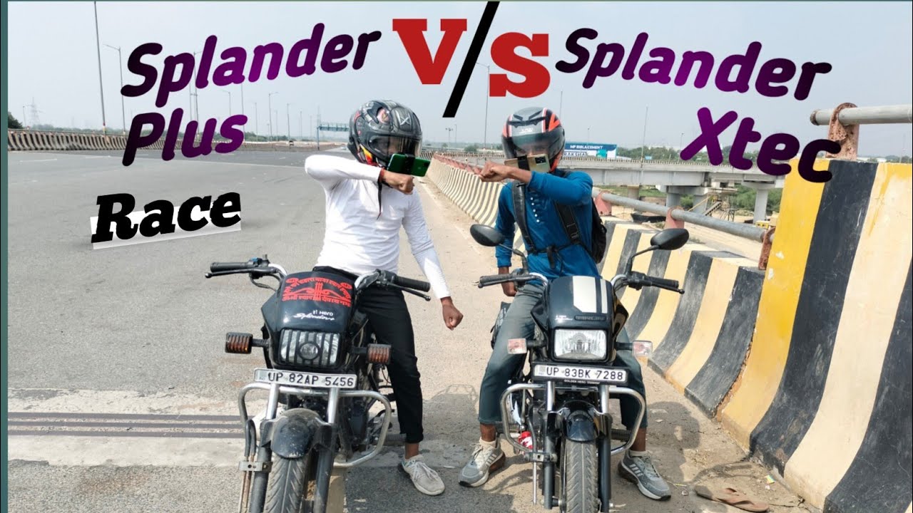 Splendor Plus Vs Splendor Xtec Drag Race // Splendor Xtec Vs Splendor ...