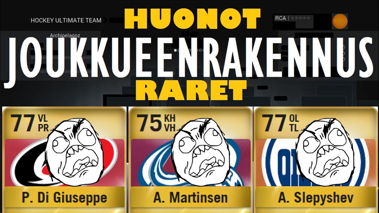 Heikoimpien harvinaisten kultakorttien joukkue - NHL 16 HUT Team Build
