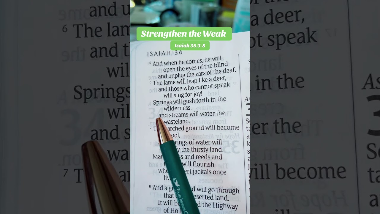 This news strengthen those who has tired hands