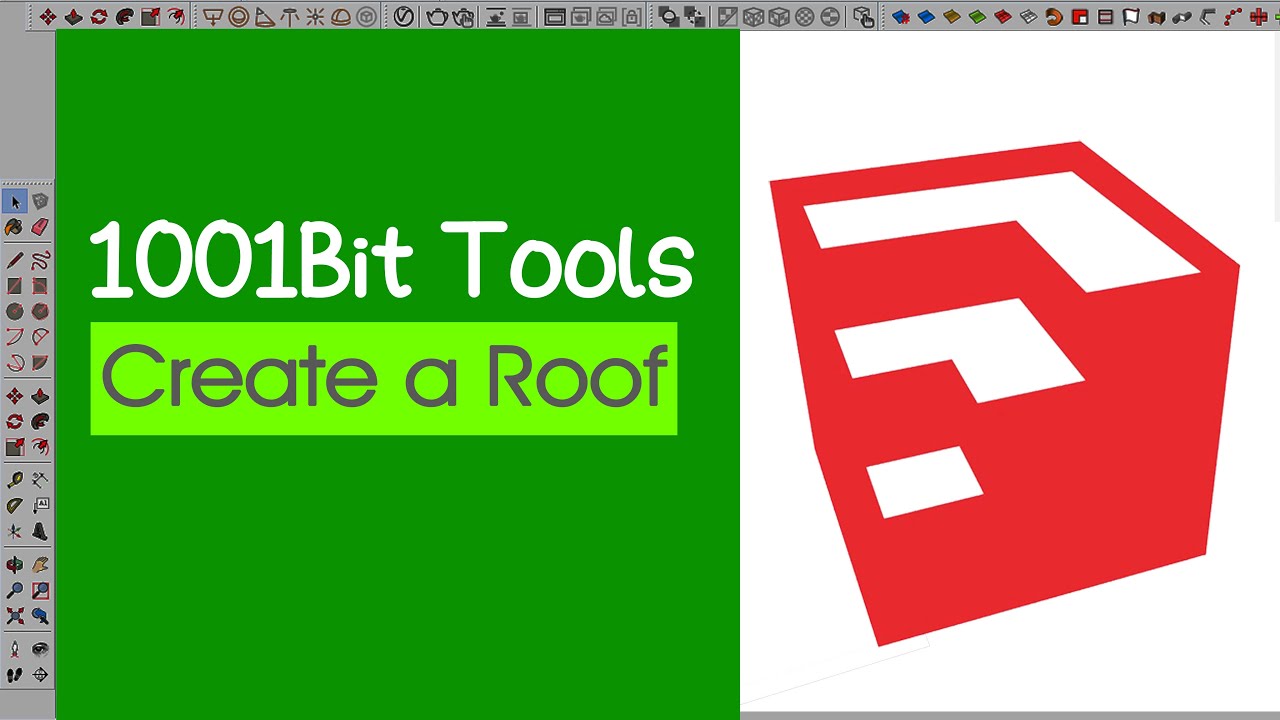 Sketchup tutorials 1001 bit tools Create a Roof YouTube