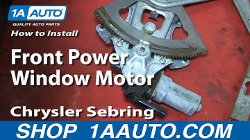 How to Replace Power Window Motor 01-06 Chrysler Sebring