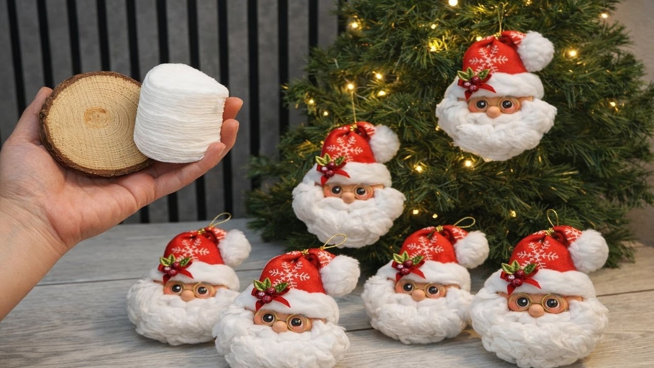 Никто не верит! 🥰 Невероятная идея с ватными дисками и пнем🎅 Это под силу каждому!