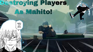 Destroying Players As Mahito In Roblox Sorcerer's Battlegrounds!