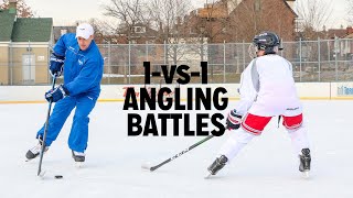 1-vs-1 Angling Battle Drills | iTrain Hockey