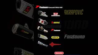 أفضل أصوات عوادم Kawasaki Ninja 400 🔥🏍️ | Akrapovic vs Yoshimura vs Arrow #viral #motorcycle #viral