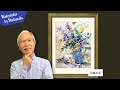 Healing Watercolor Art | Flowers in vase | ASMR |