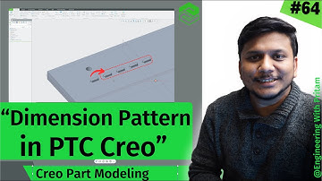 Dimension Pattern in Creo Parametric | How to Create Dimension Pattern in Creo Parametric | #64