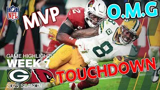 🏈 Arizona Cardinals vs Green Bay Packers | NFL Highlights 2025 | Week 7