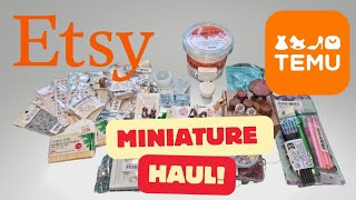 Temu & Etsy Miniatures and miniature crafting tool haul