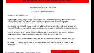 Celebrity j2ee spring question interview interviewdot job portal Wealth