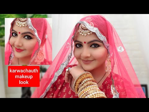 Karwachauth bridal makeup look 2020| Lakme bridal makeup |one brand makeup | RARA| nude & red makeup