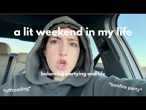 WEEKEND VLOG AS A SENIOR *bonfire, friends, pilates, going out*