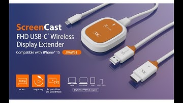 j5create | ScreenCast FHD USB-C® Wireless Display Extender | JVAW61