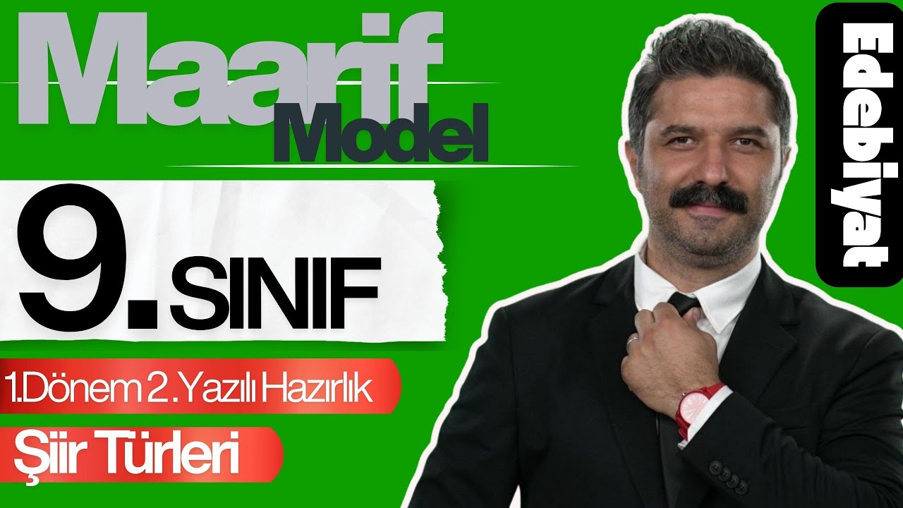 9.SINIF | Şiir Türleri | YAZILI HAZIRLIK | Türk Dili ve Edebiyatı | RÜŞTÜ HOCA