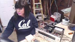 Sony STR-7065 Stereo Receiver (1972) Restoration...ReCap  & Stereo Issue