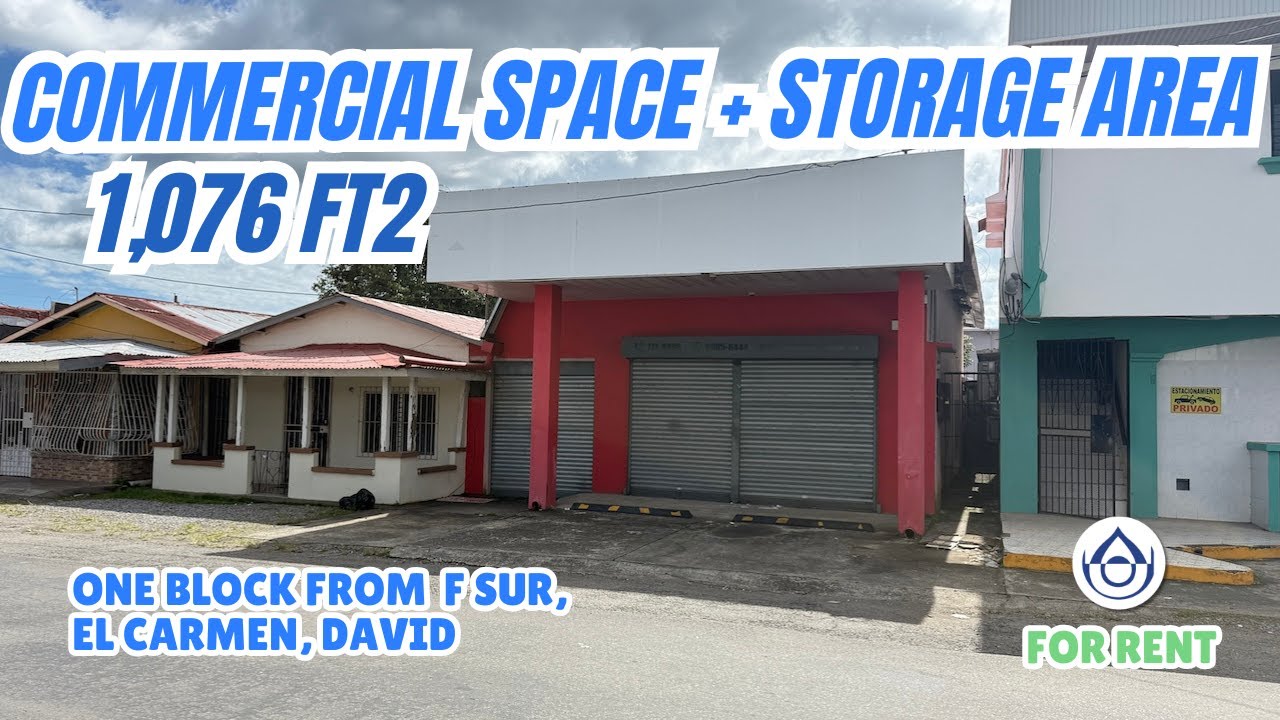 Commercial Space for Rent – Central Location in David, one block from the F Sur. +507 6981-5000