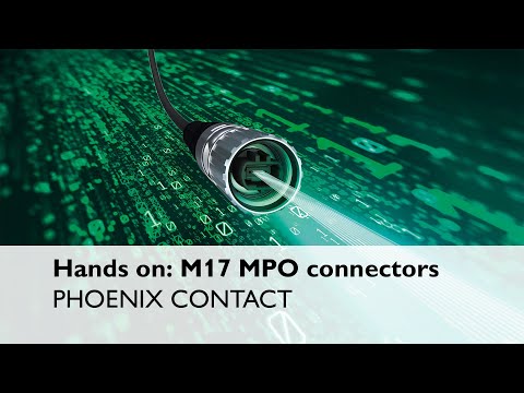 M17 MPO fiber optical data connectors from PHOENIX CONTACT