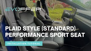 Plaid Style Sport Seat (Standard Version) Installation Tutorial | Tesla Model S & Model X | EVOffer
