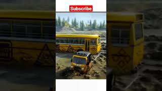 Epic Mudrunner Gameplay Shorts School Bus Vs. Heavy Mud - Can The Autorickshaw Save The Day?