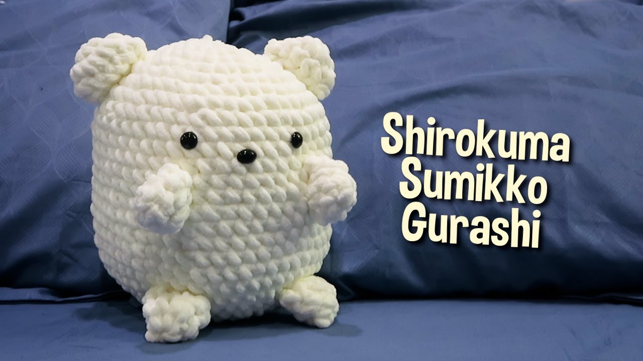 TUTORIAL Boneka Rajut Shirokuma dari Benang Chenille | Mudah Banget untuk Pemula! 🧶✨