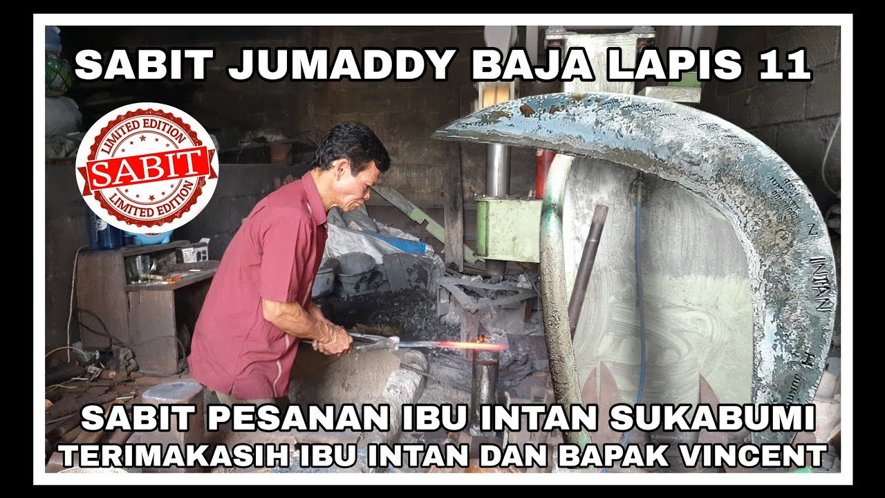 full proses pembuatan sabit ISEN 11 JUMADDY dari awal sampe penyepuhan